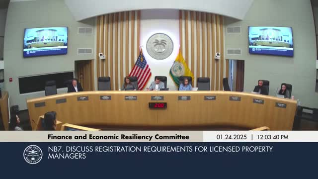 Committee backs registration and two‑hour training for property managers to improve compliance