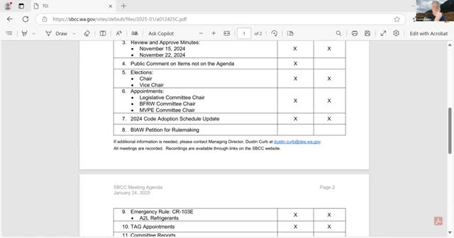 Council revises 2024 code adoption schedule and moves commercial energy petitions to technical advisory group