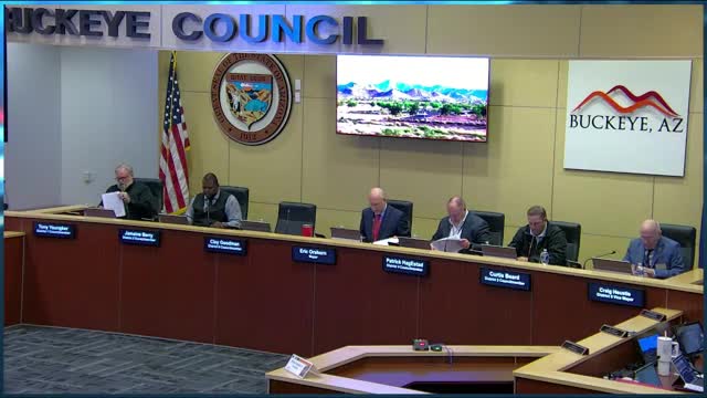 Buckeye council tables agenda item 5C indefinitely