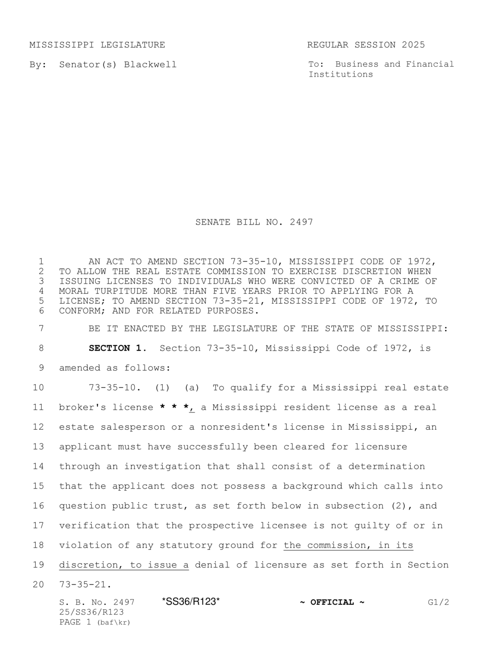 Mississippi mandates fingerprint background checks for real estate license renewals