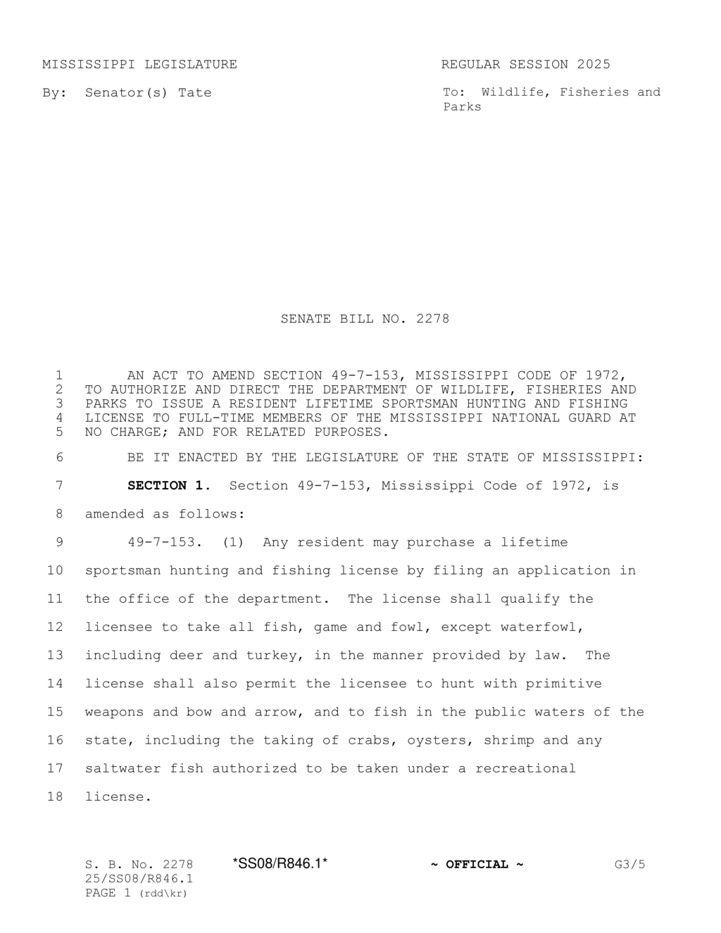 Mississippi issues new lifetime sportsman hunting and fishing license for native sons and daughters