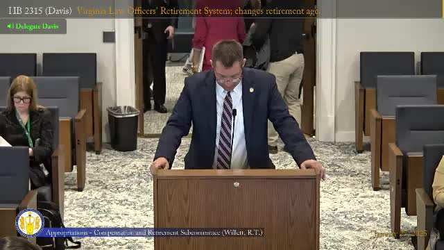 Subcommittee tables bill to extend hazard-duty supplement eligibility to age 67 amid fiscal concerns