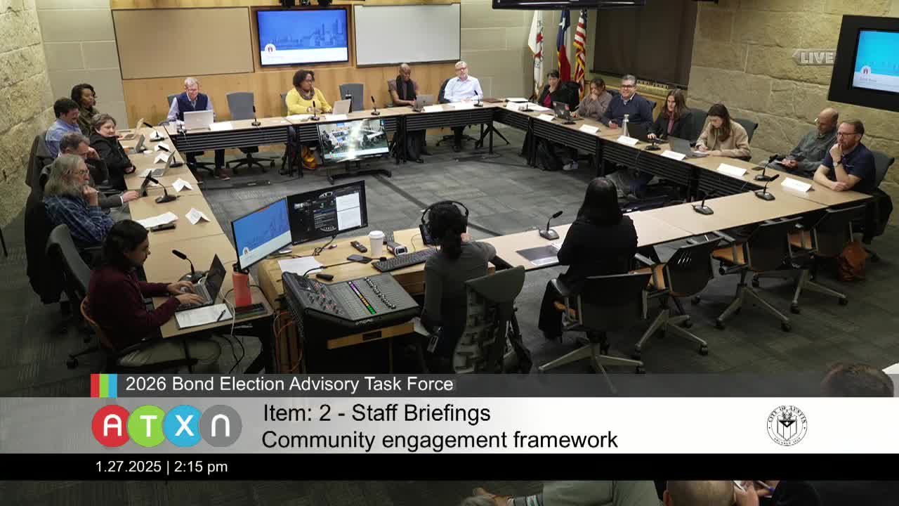 City staff outline community-engagement plan for 2026 bond, emphasize multi‑tool outreach and language access