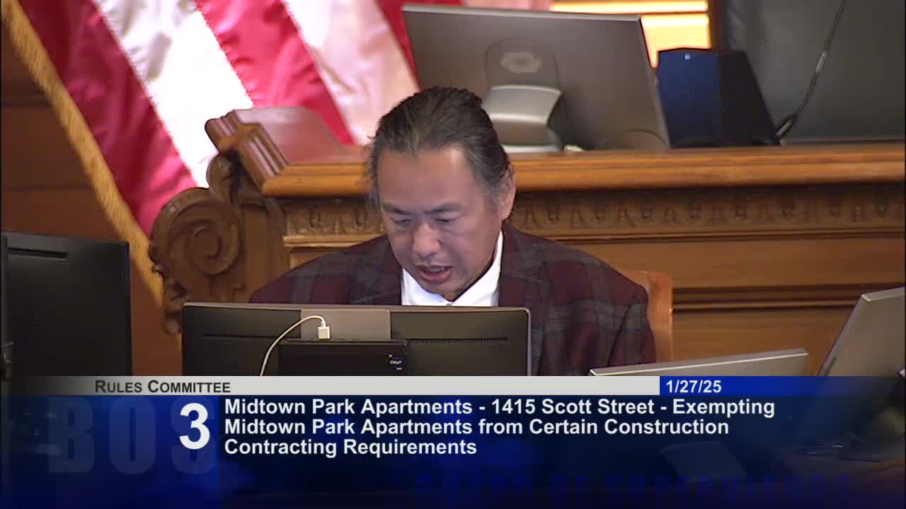 Rules Committee advances Midtown Park Apartments exemption to speed repairs at city-owned affordable housing