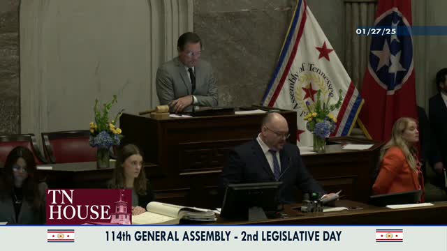 Tennessee House recesses regular session to Feb. 3, sets special session and State of the State dates
