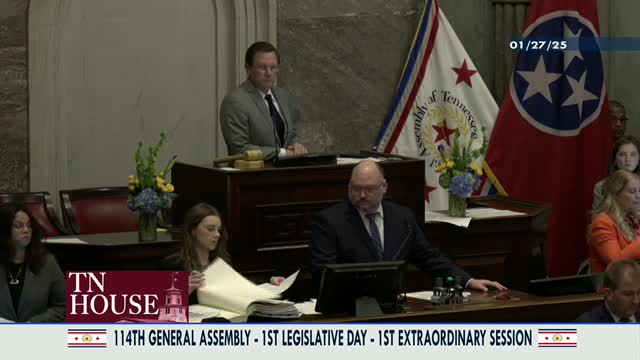 Tennessee House adopts special-session rules after debate over 24-hour amendment deadline