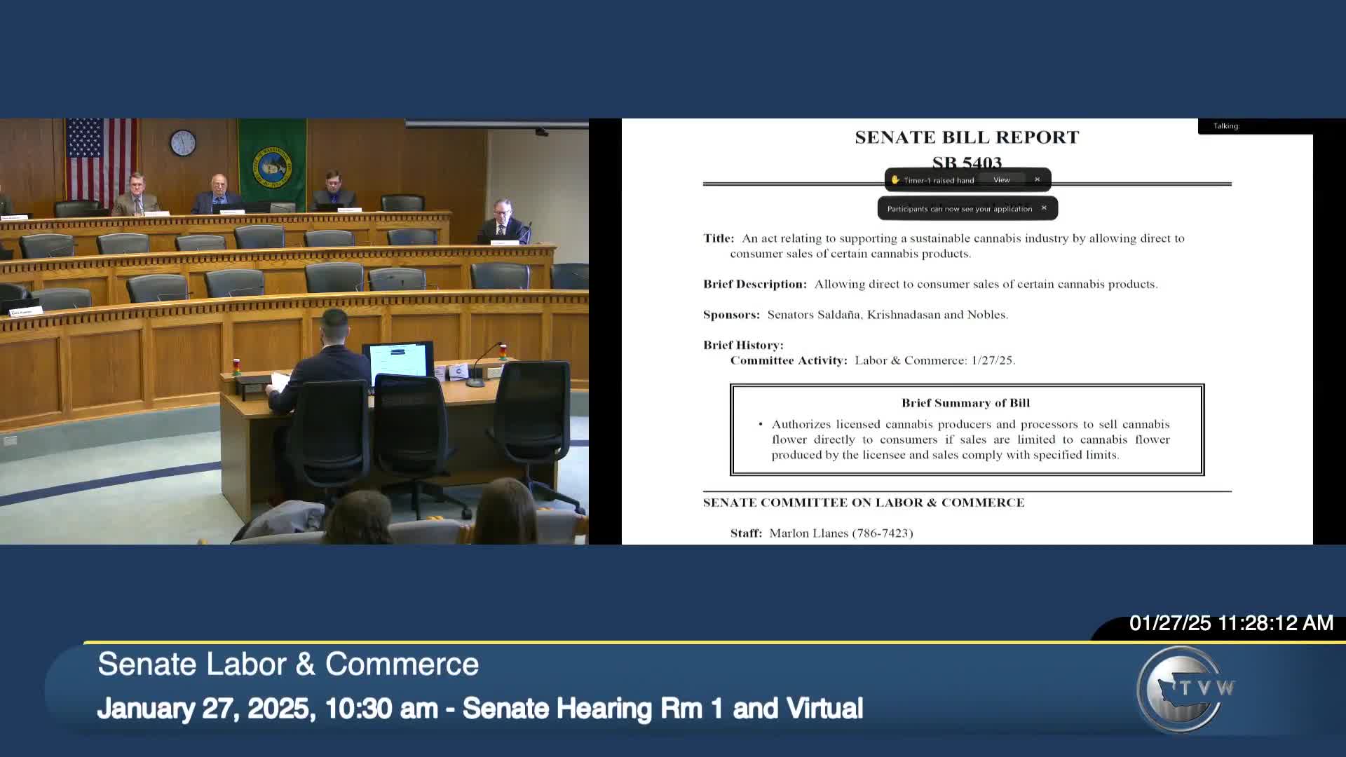 Debate on limited direct‑to‑consumer cannabis sales centers on market relief for growers and retail protections