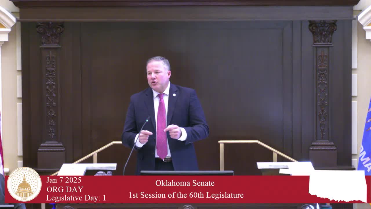 Oklahoma Senate adopts new floor rules limiting debate and elects Lonnie Paxton as president pro tem