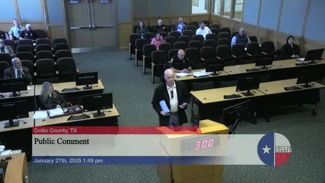 Resident urges Collin County to present two budget options, criticizes perceived politics