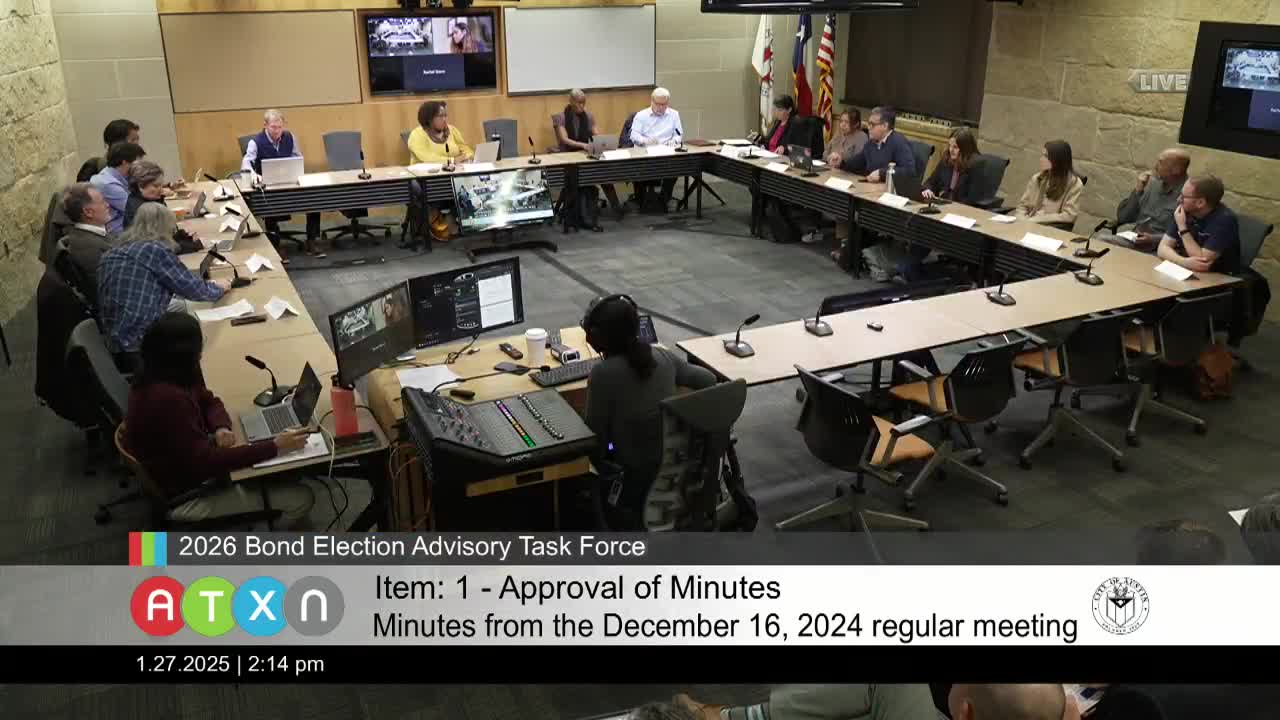 Task force votes to allow decisions by majority of members present; tables 2025 EIP action and forms engagement work group