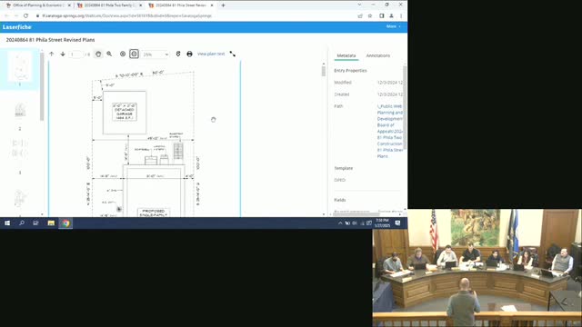 Saratoga Springs ZBA extends two variances, OKs signage for preservation group and approves variances for new Fila Street house