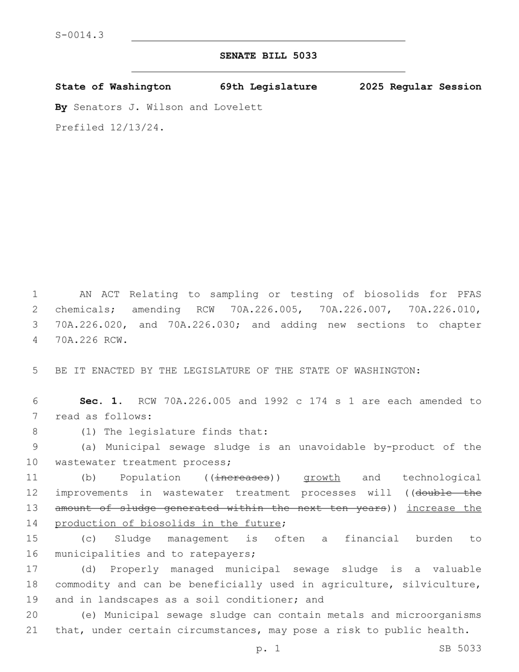 Washington State introduces regulation on biosolids and PFAS contamination measures