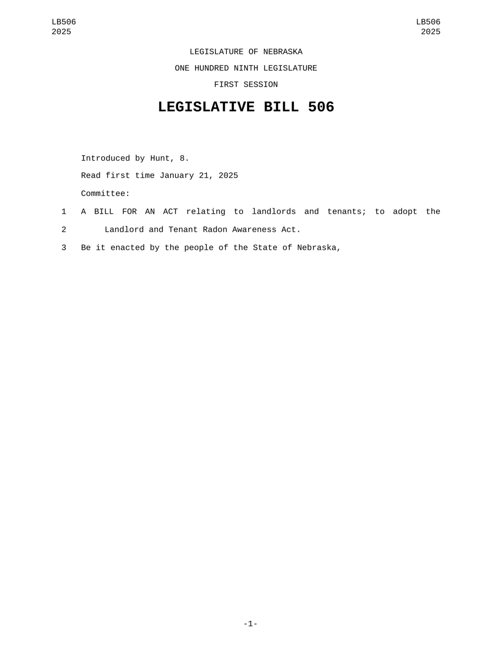 Nebraska mandates radon hazard disclosure for all rental properties to protect tenants