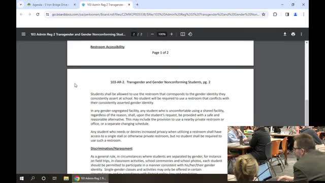 School board debates bathroom policy amid student concerns over gender identity and access