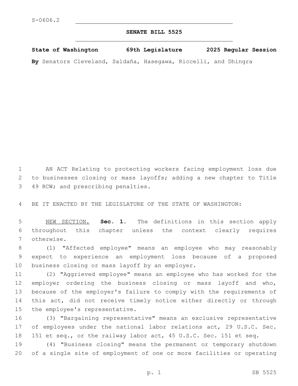 New regulations define mass layoff criteria affecting large employers in state
