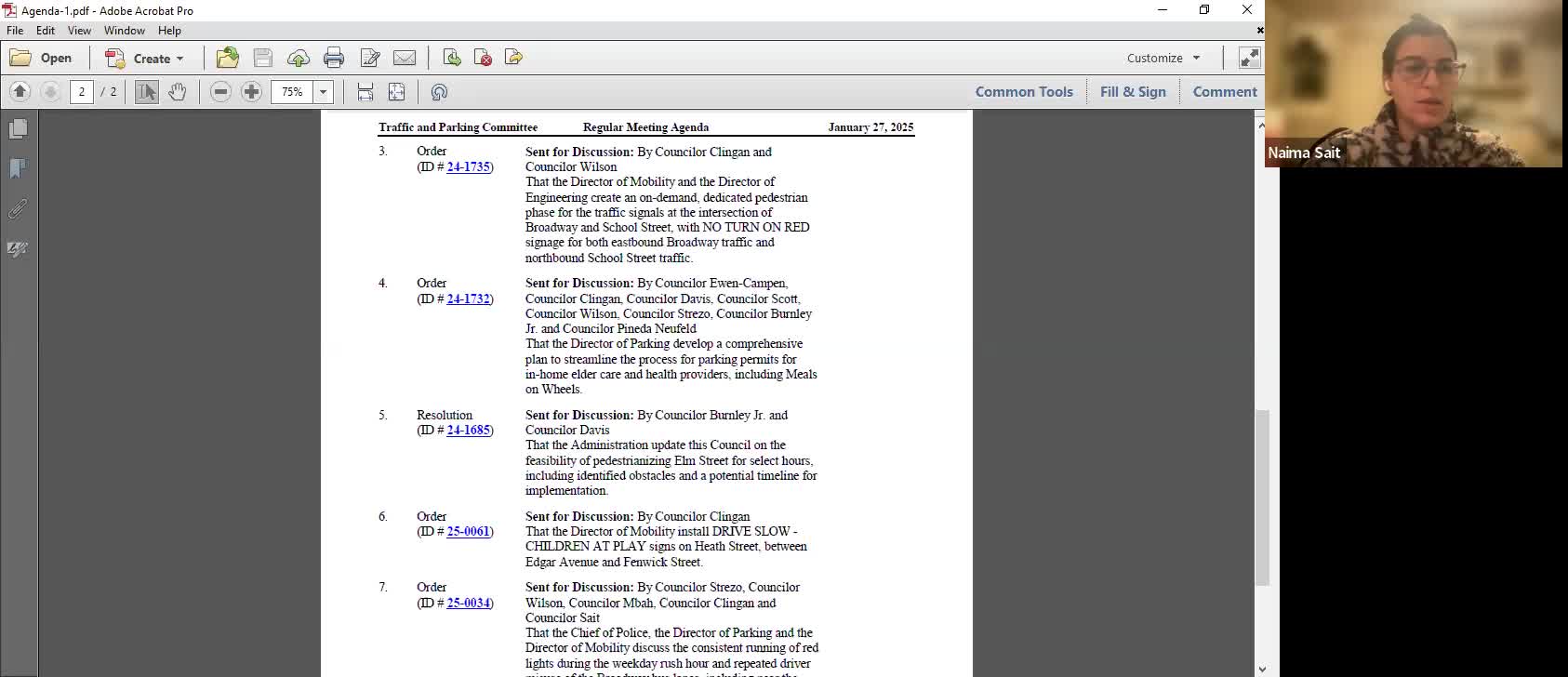 Somerville staff recommend current Broadway–School signal timing; committee asks for no‑turn‑on‑red signage review