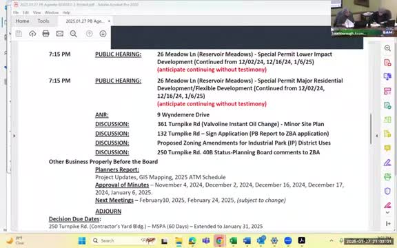 Board discusses updating Industrial Park zoning; members urge careful drafting and time to refine