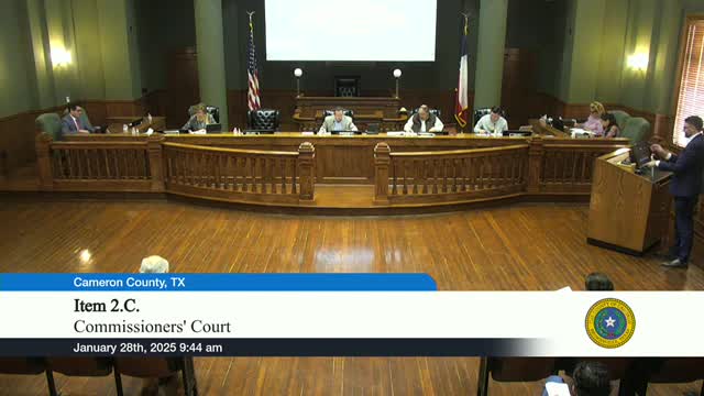 Cameron County Commissioners approve consent items, appointments and contract awards; several items carried with abstentions