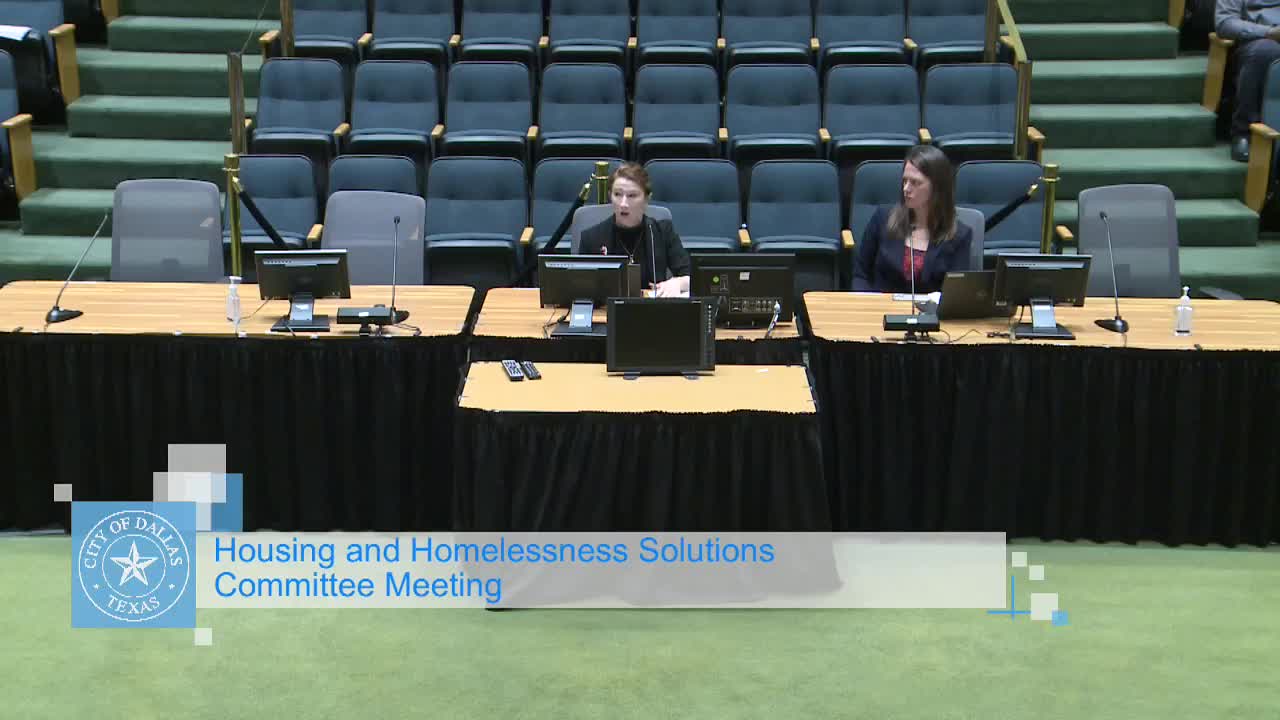 Dallas Council discusses urgent plans for homeless housing amid funding challenges