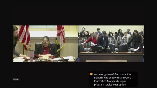 Department seeks operational updates to Maryland service-year program, including expanded eligibility and fund consolidation