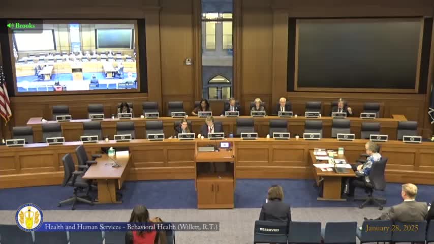 Subcommittee reports HB 2637 to affirm school staff mental‑health first‑aid training