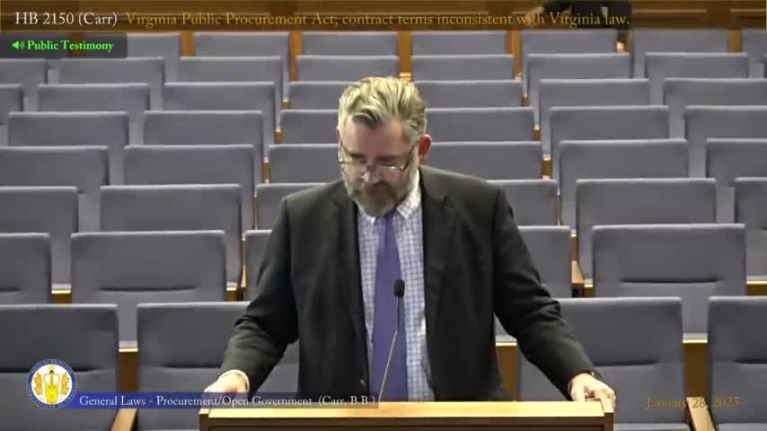 House subcommittee advances SWAM codification, military-business protections, apprenticeship rules and tech-contract fixes; one bill tabled