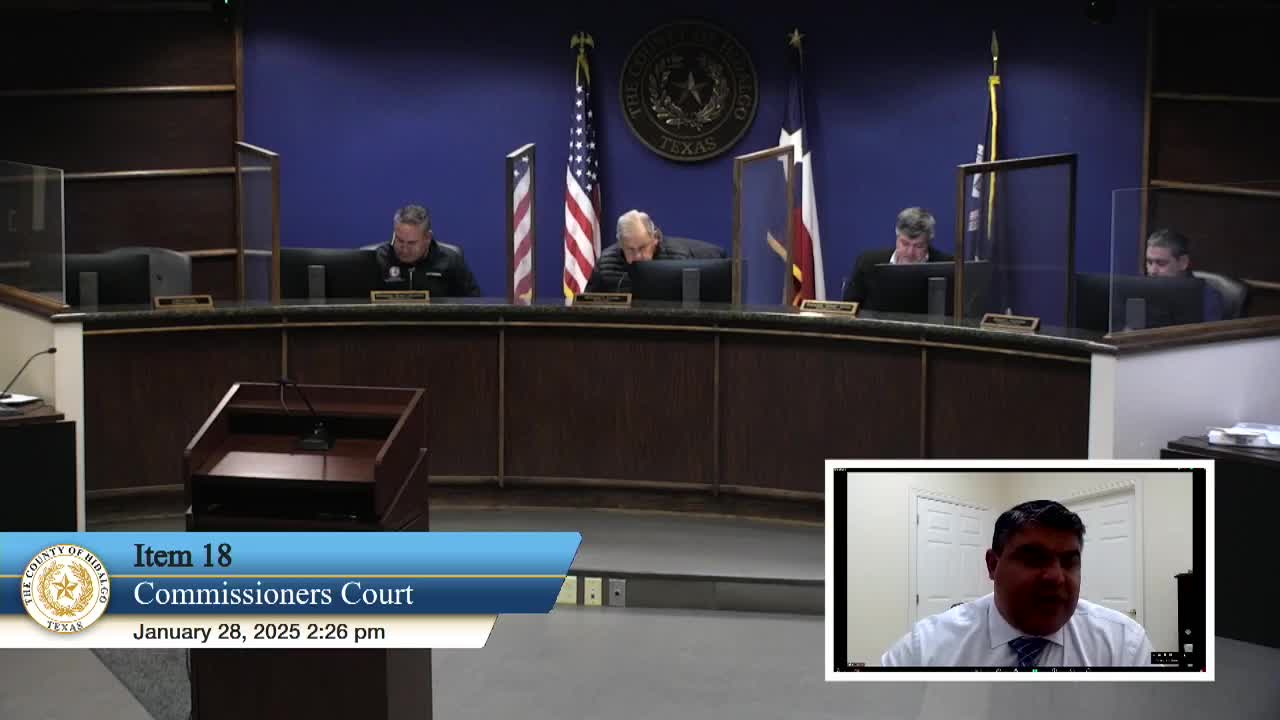 Hidalgo County Commissioners Approve Engineering Contracts for Sullivan and Weslaco Improvement Projects
