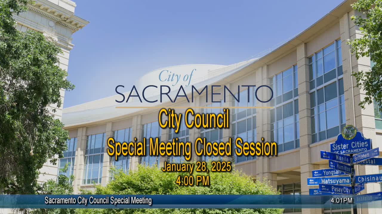Sacramento City Council convenes for closed session on pending litigation against city