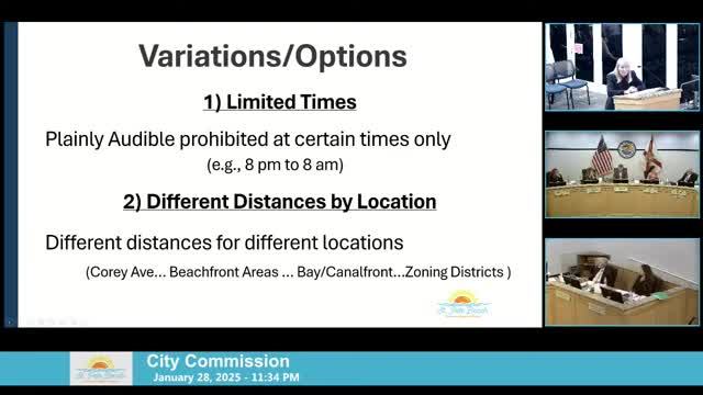 St. Pete Beach Commission debates new noise ordinance amid resident complaints and business concerns