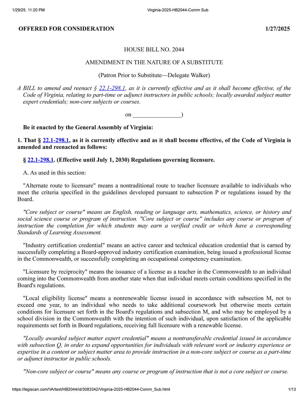Virginia Board establishes new licensure protocols for teachers and online course instructors