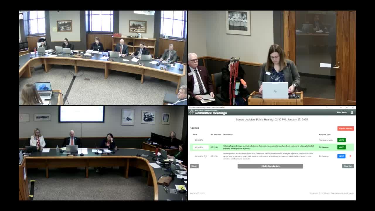 North Dakota Peace Officers Association opposes Senate Bill 2240 amid law enforcement concerns