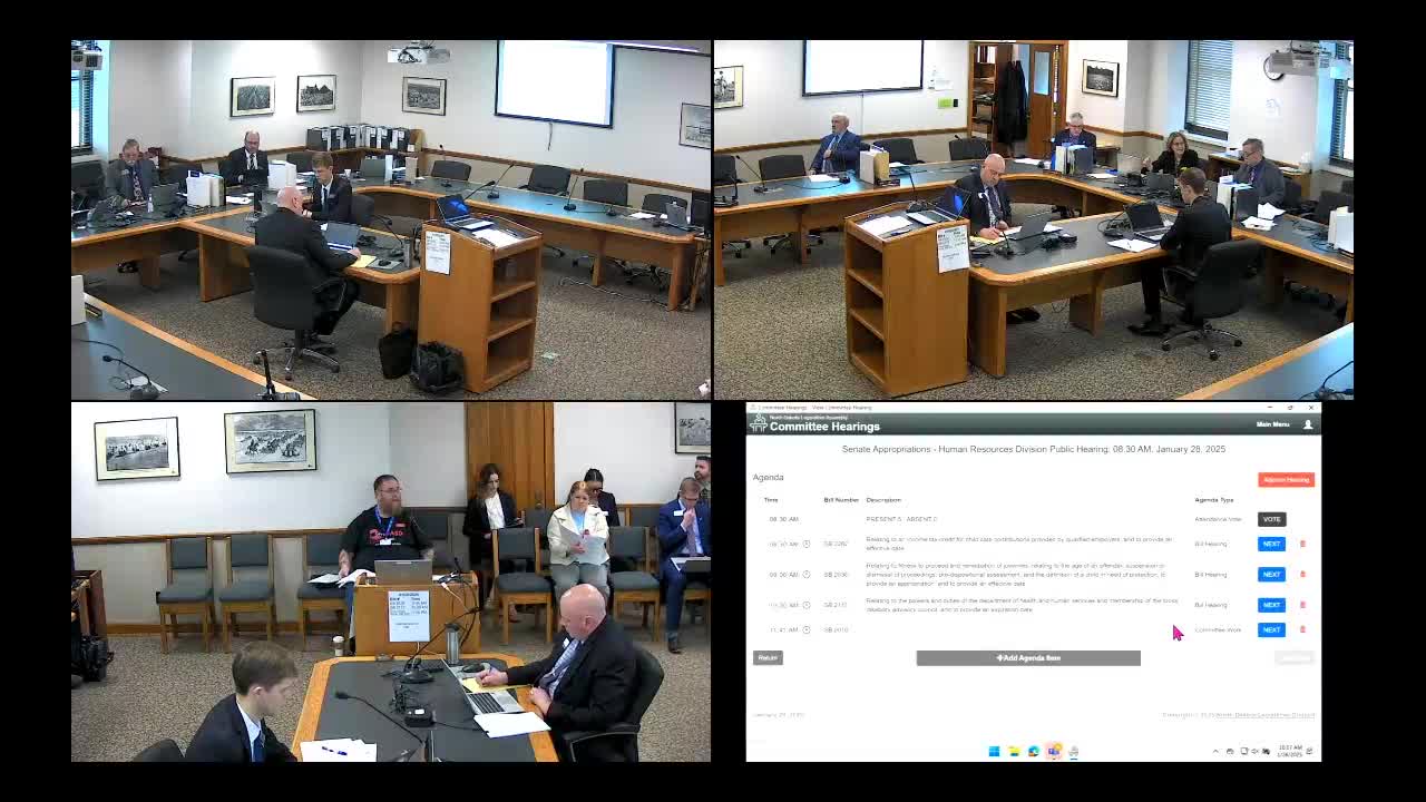 Appropriations committee amends, advances SB2113 to rename human service centers, adds FASD seat and $150,000 signage appropriation