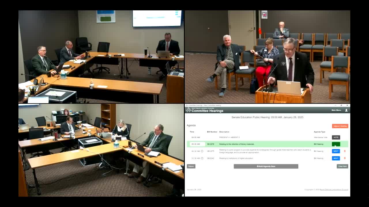 Senate Education Committee advances study on retaining original library materials, adds fiscal and operational mandate