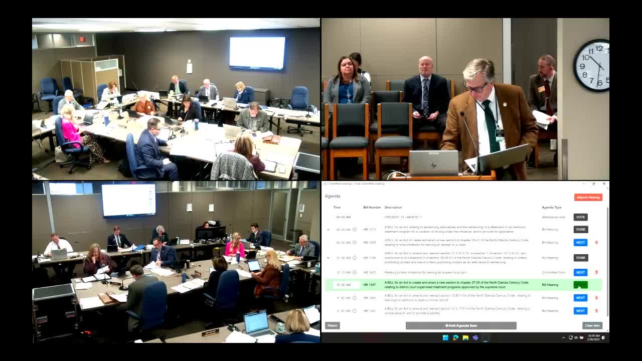 Committee hears bill to put treatment‑court roles in statute; agencies say bill codifies existing practice