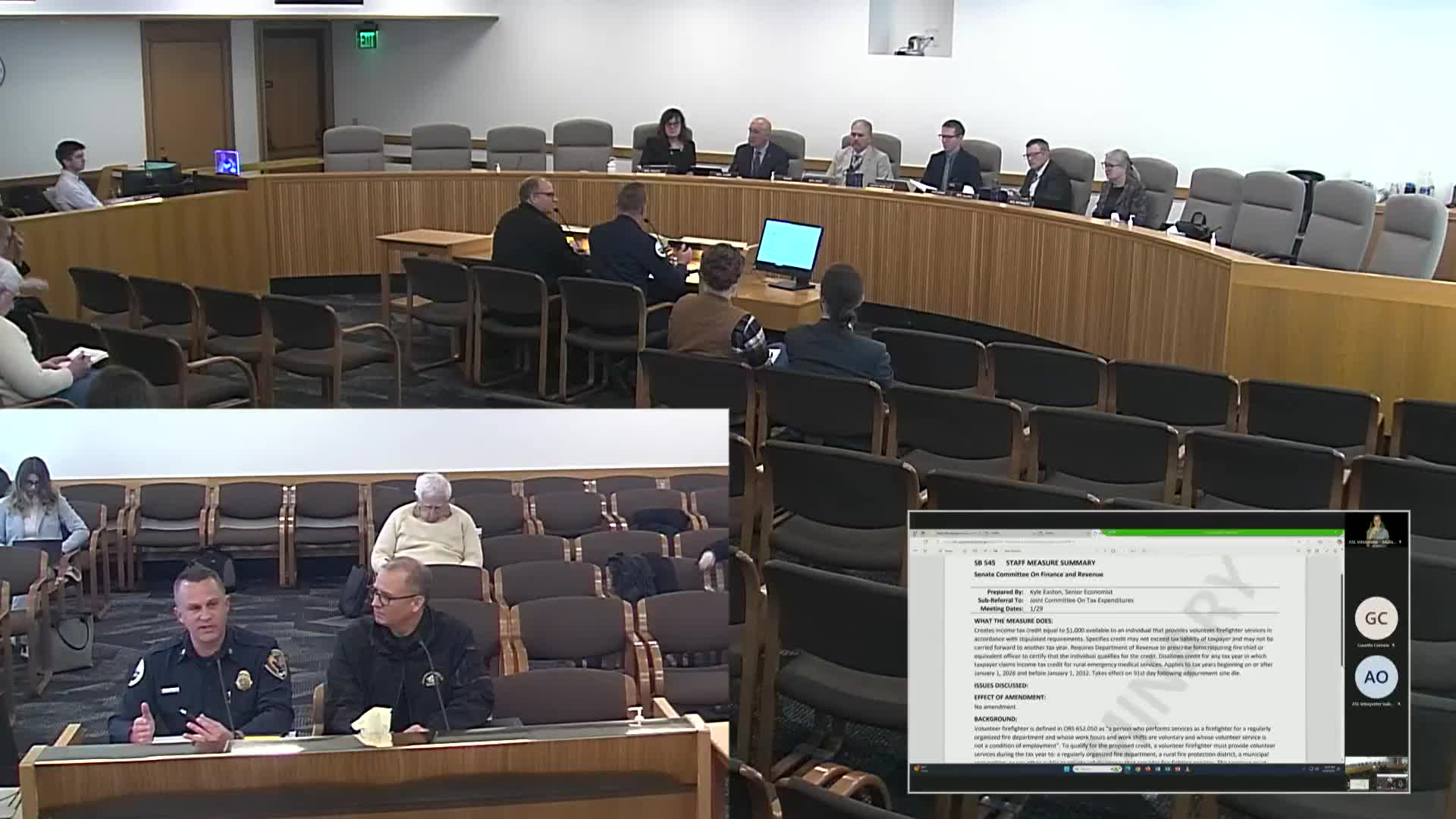 Oregon Senate debates $1000 tax credit to recruit volunteer firefighters amid wildfire crisis