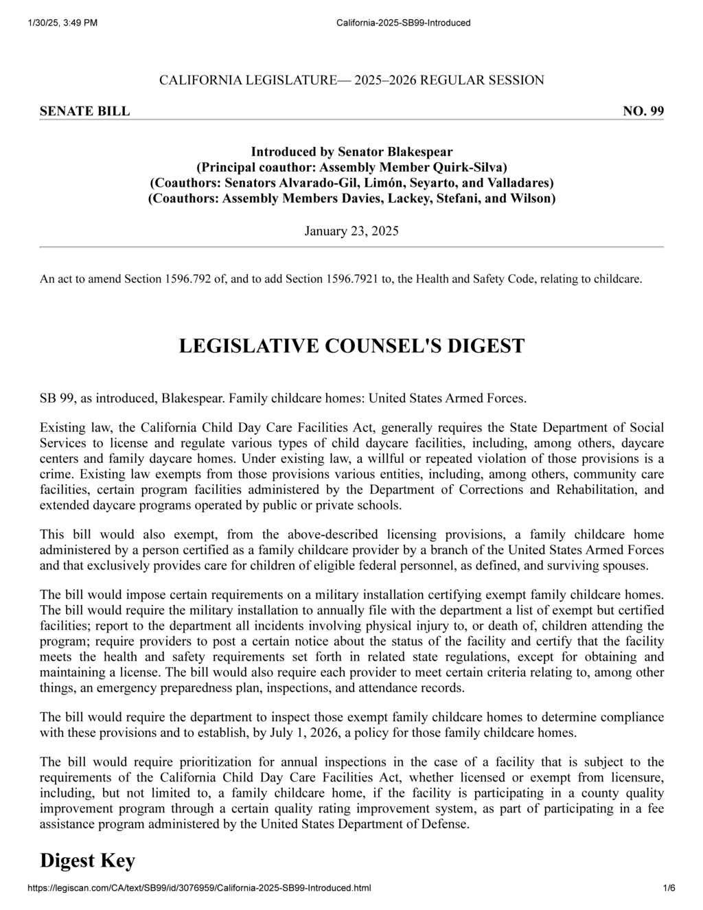 California enacts emergency regulations for military family childcare home safety standards