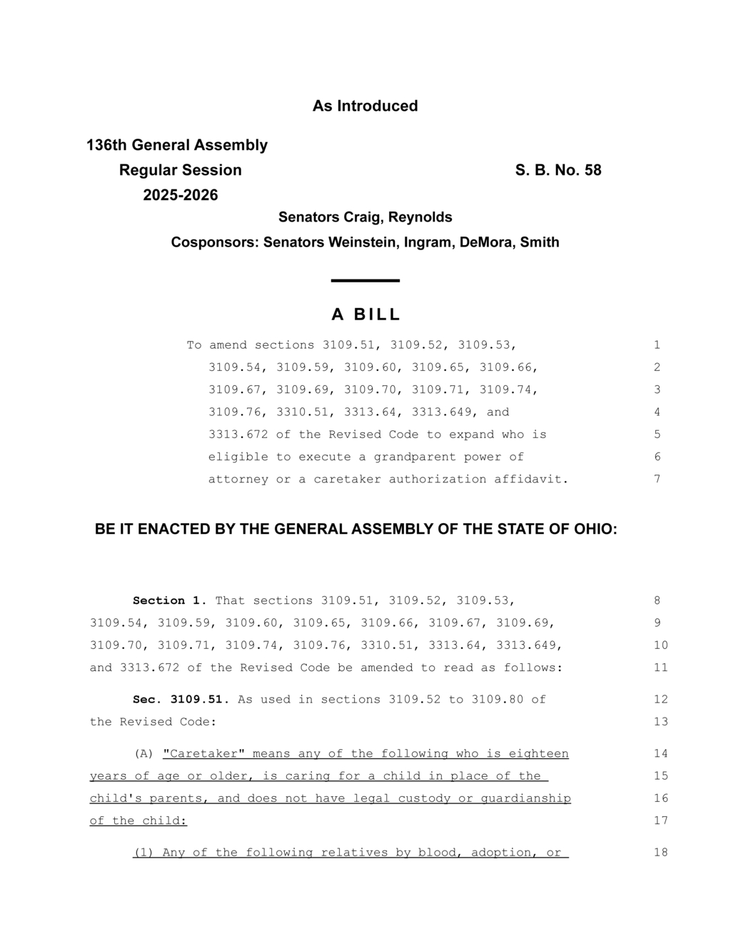 Ohio bill allows grandparents legal authority for child's care through power of attorney