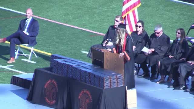 Minooka Community High School valedictorian Gabrielle Kicks urges class of 2023 to prioritize planet over profit