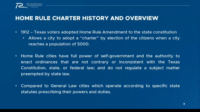 Richardson City Council reviews charter amendments ahead of November election