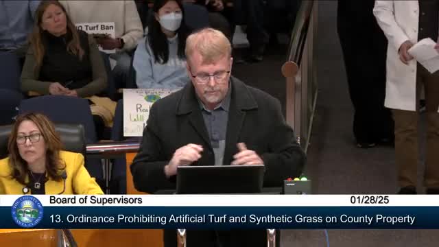 Santa Clara County Board debates ban on artificial turf citing health and environmental concerns
