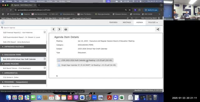 Board reviews draft 2025-26 school calendar; staff to open 30-day public comment
