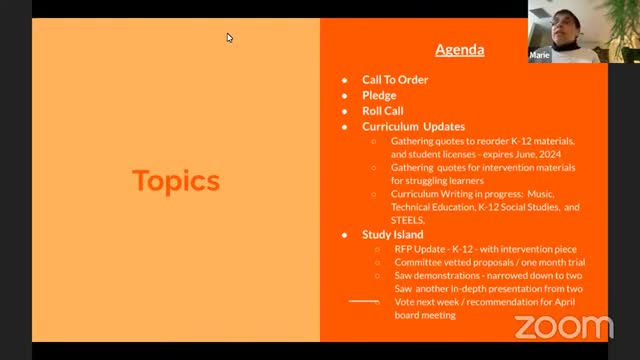 School board prepares new K-12 curriculum and updates intervention strategies for struggling learners