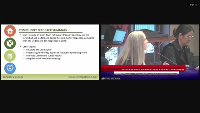 Palo Alto council adopts four 2025 priorities, creates Brown Act committees to carry them out