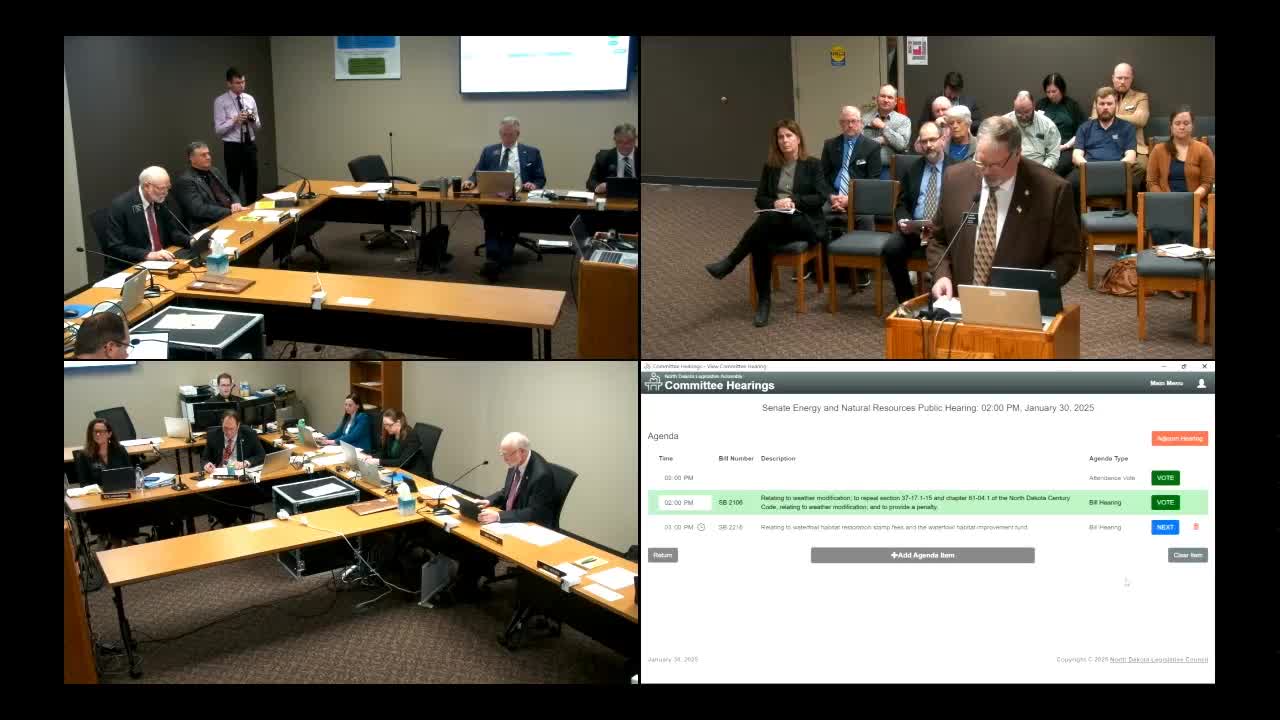 North Dakota Senate hears calls to end controversial weather modification program