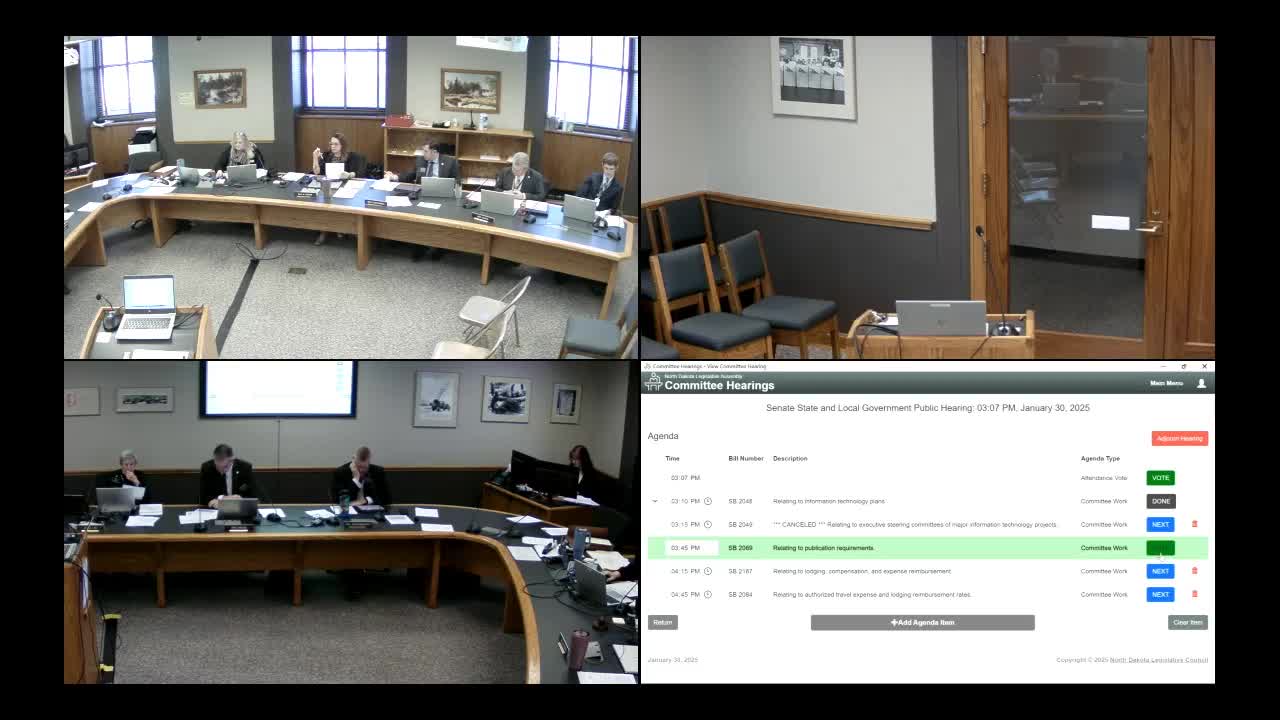 Senate committee proposes website for public notices with $150000 budget approval