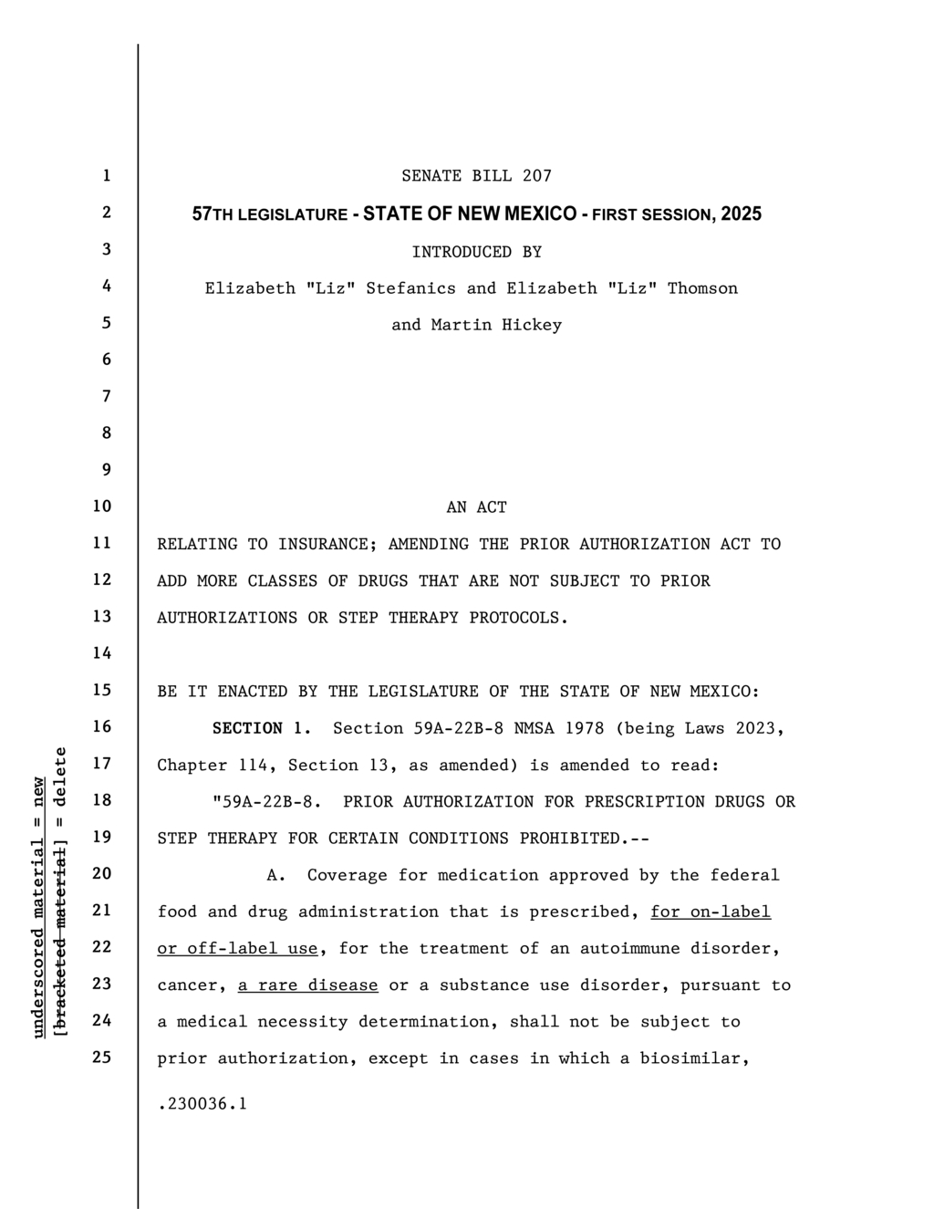 New Mexico Senate introduces bill to eliminate prior authorization for certain prescription drugs