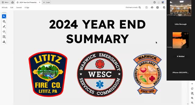 Warwick Emergency Services Commission reports strong 2024 response times; borough renews fire and ambulance contracts