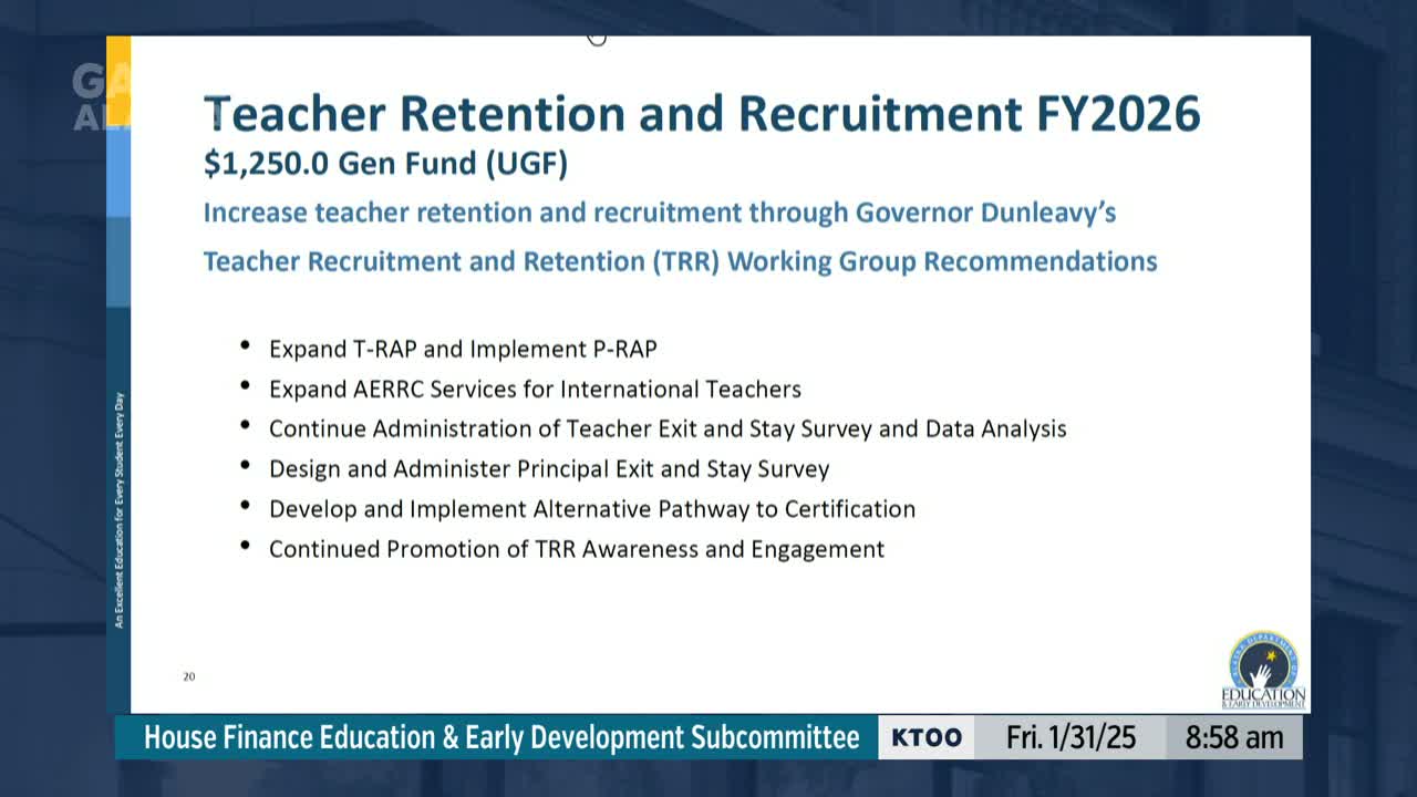 Alaska education officials examine teacher retention recommendations to enhance student learning