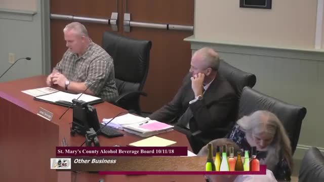 Board updates, enforcement numbers and several routine votes completed at St. Mary's County Alcohol Beverage Board meeting