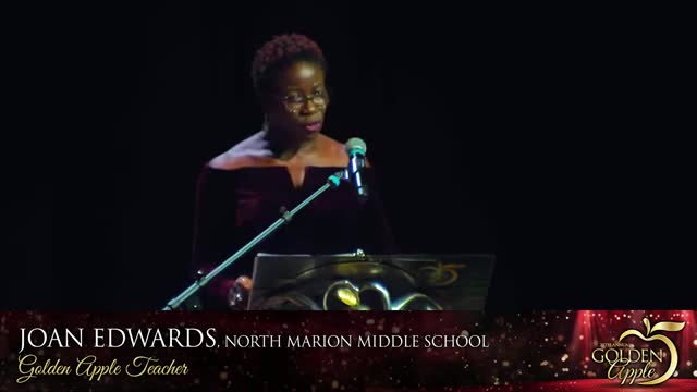 North Marion Middle School celebrates Miss Wilson as Golden Apple Teacher of 2025